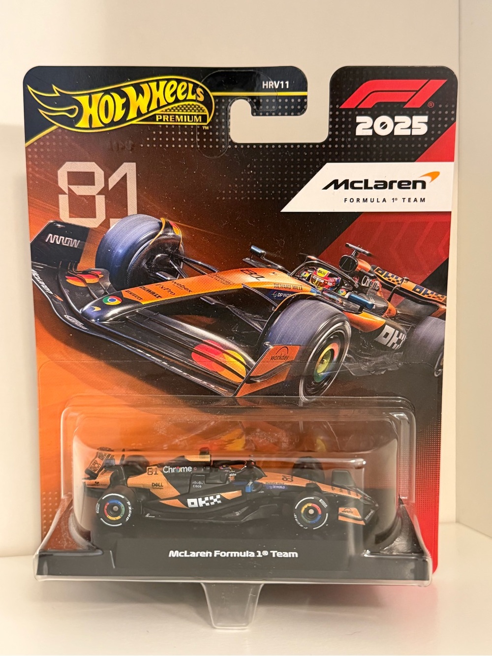 Hot Wheels Premium McLaren Formula 1 Team 2025 Piastri F1 Car